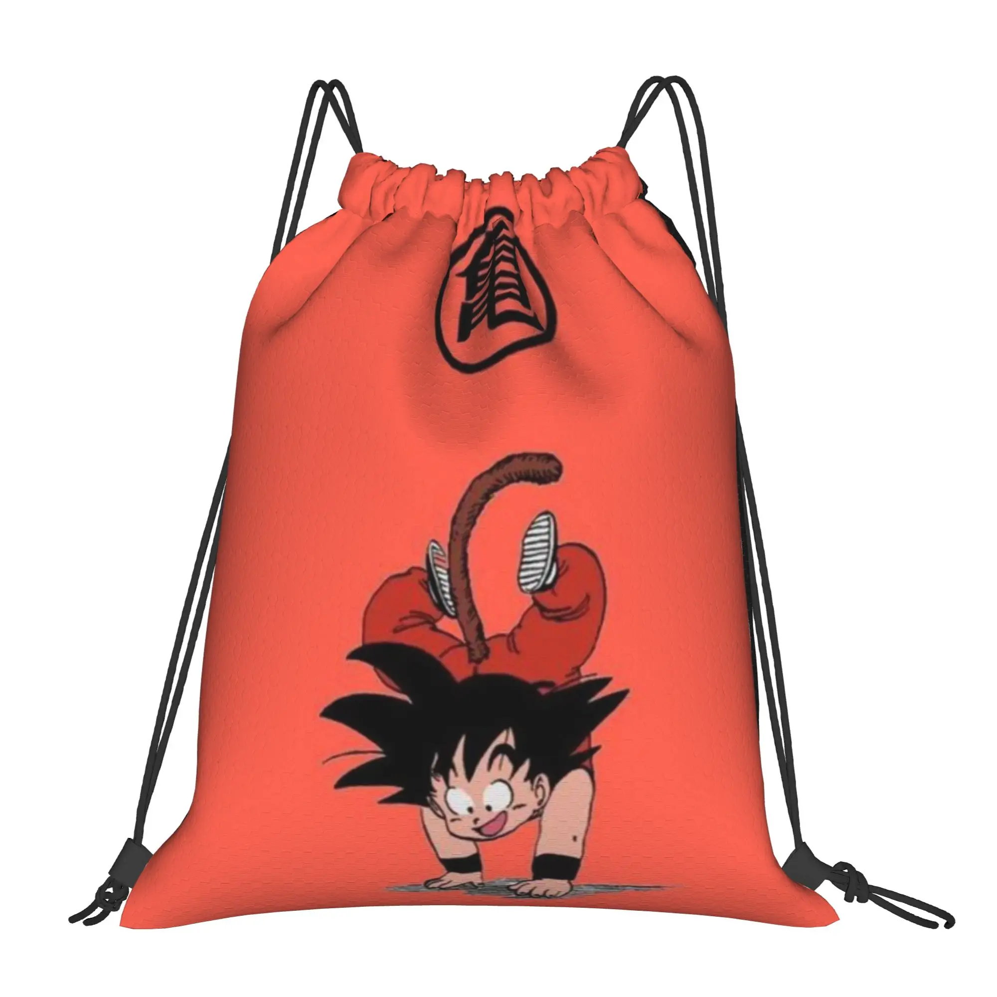Mochila con cordón para compras, color rojo, con diseño de bola de dragón, mochila para montar a caballo, bolsas con cordón para zapatos de gimnasio
