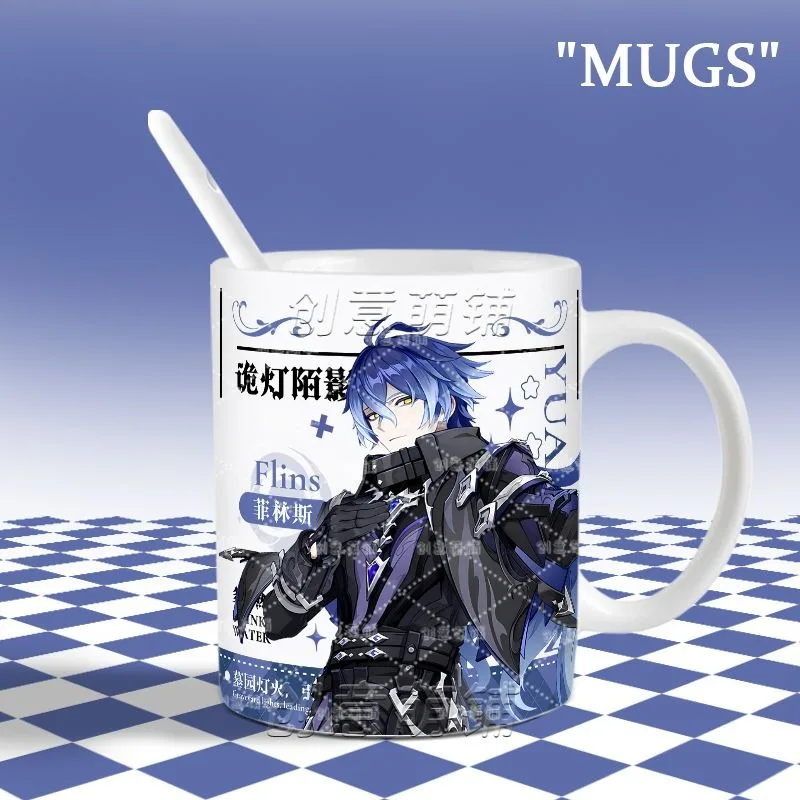 

Game Anime Genshin Impact Flins Lauma Aino New Character Cosplay Cup Ceramic Print Coffee Milk Tea Juice Mug Cups Gifts