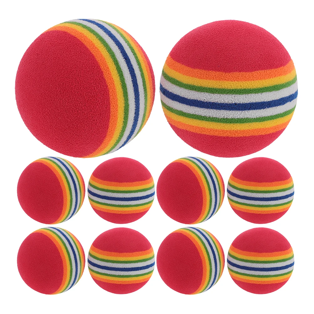 

10pcs Pet Rainbow Ball Puppy Toys Dog Teething Chew Eva Colorful Kitten Play Ball Sport Interactive Treat Puzzle Teeth Cleaning