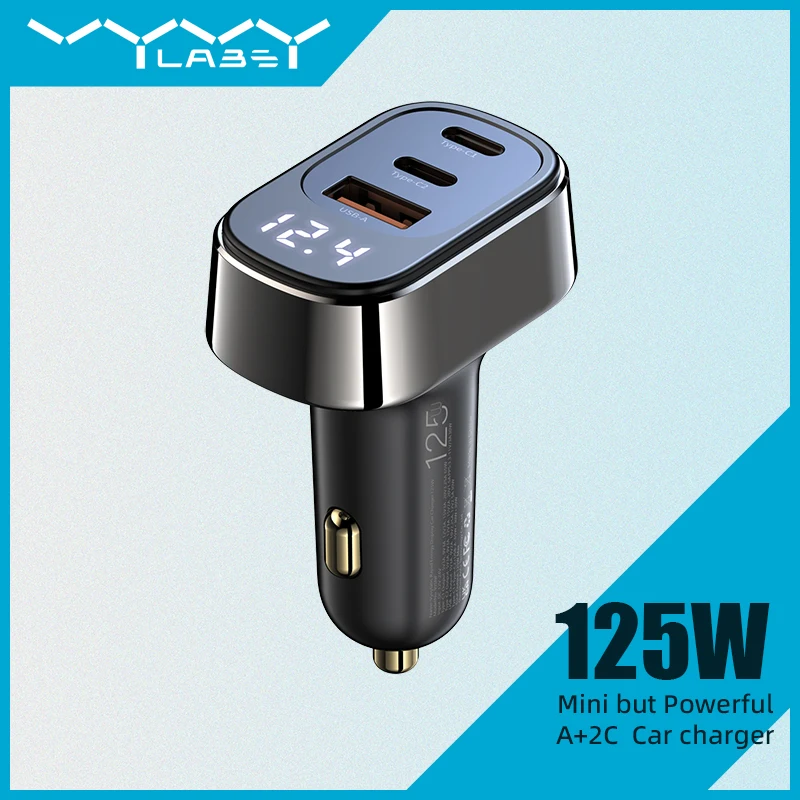 

VyVylabs 120W Car Charger Mobile Charger PD QC Fast Charging Charger USB C For iPhone For Samsung For Xiaomi For iPad