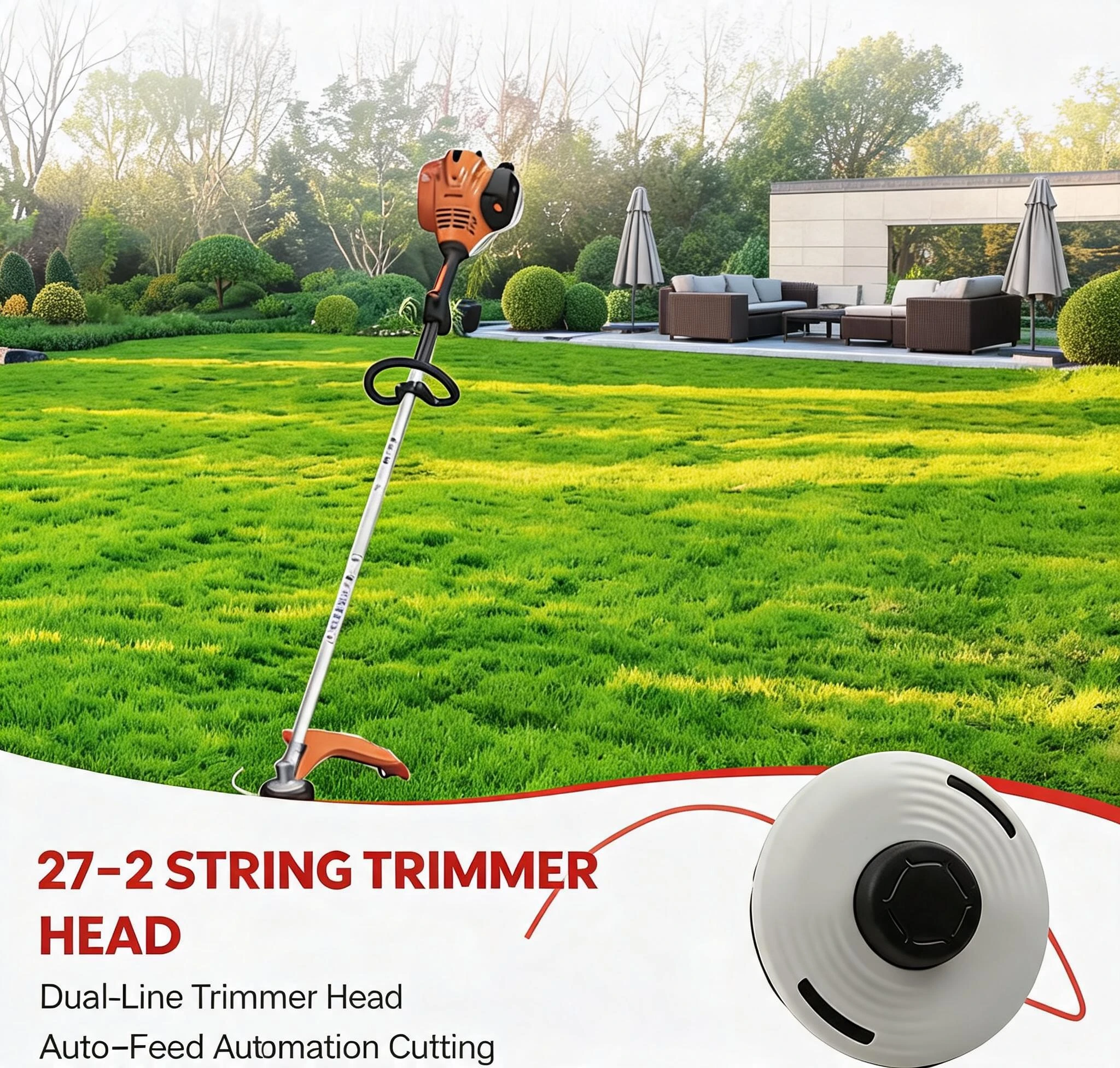 

2Pcs AutoCut 27-2 Trimmer Head, Fits Stihl FS85 FS90 FS91R FS110 Series, Replacement Brushcutter Head for Garden Outdoor Use