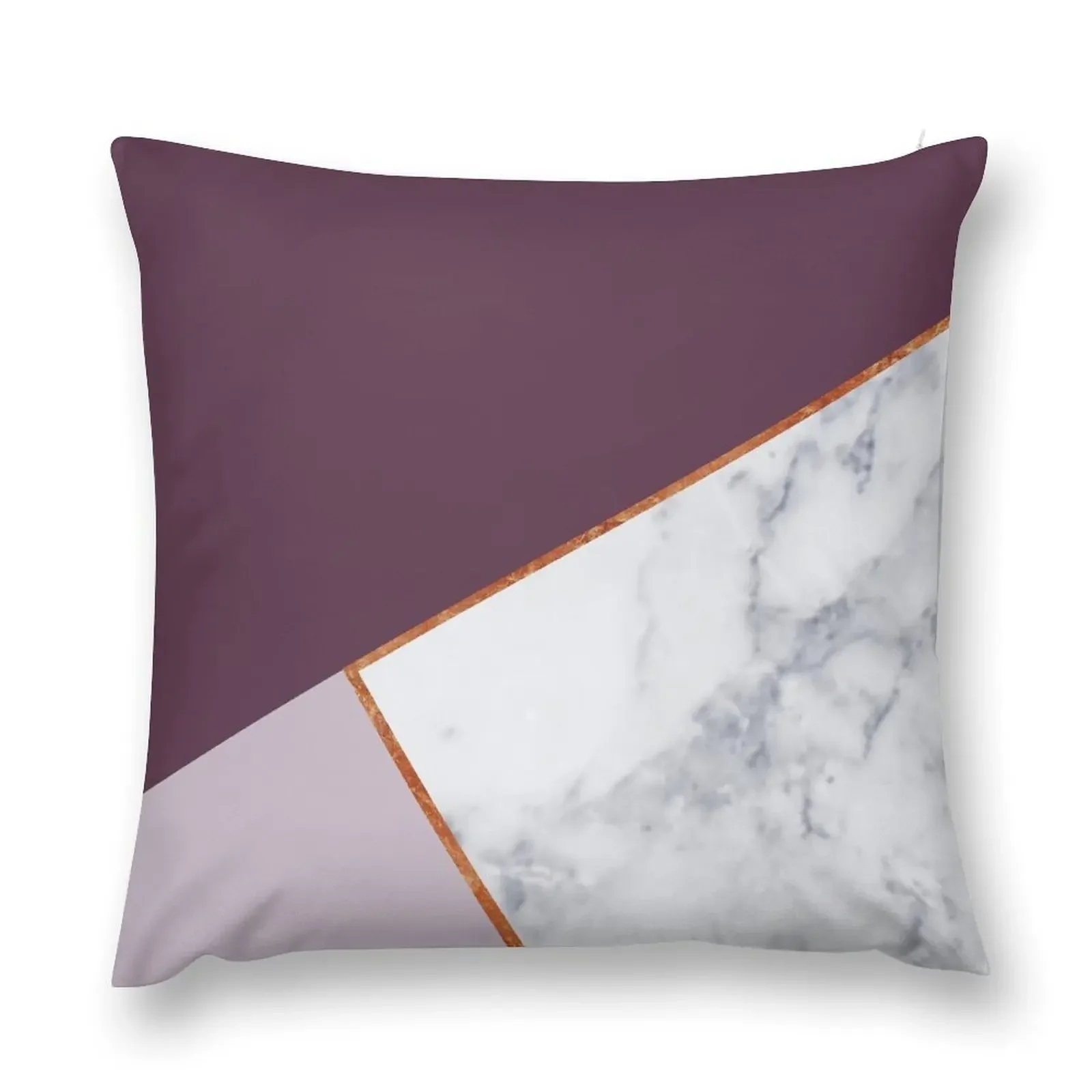 MARBLE PLUM PURPLE LAVENDER COPPER GEOMETRIC Throw Pillow anime girl ornamental pillows Luxury Sofa Cushions pillow