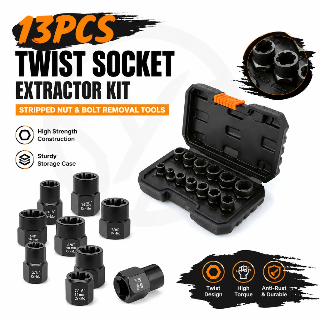 13pcs-twist-socket-extractor-kit-stripped-nut-bolt-removal-tools-compatible-with-3-8-square-drive-comes-with-storage-case