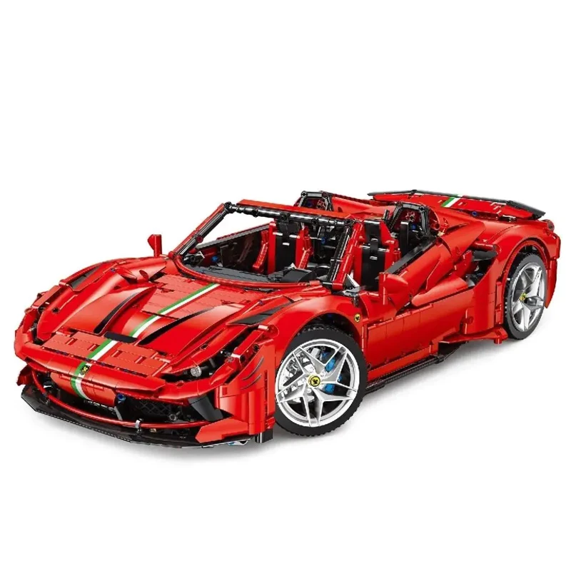 3781-teiliger Klemmbausteine Autos 1:8 F8 Supersportwagen Bausteine,Technische Ultimativer Sportwagen Modellbausatz, Sammler Statische Version Auto Bausteine Set Spielzeug für Jungen Erwachsene