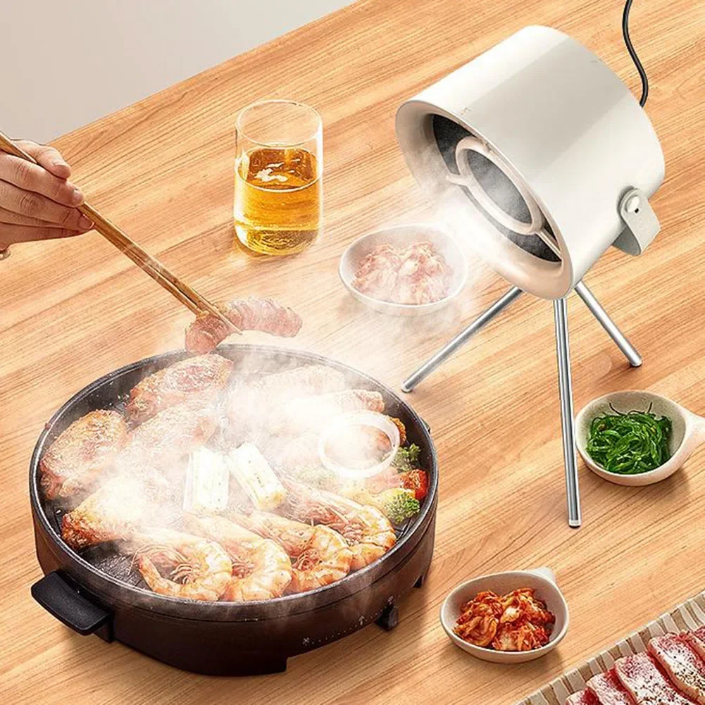 2024 New Portable Exhaust Fan Small Kitchen Hood Extractor Barbecue USB Supply Desktop Range Hoods Mini Suction Cooker Hood