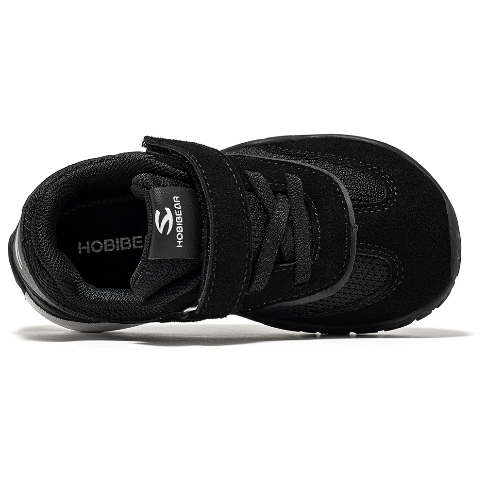 HOBIBEAR Toddler Wide Toe Box Shoes Breathable Lightweight Walking Sneaker Non Slip Hook-Loop Running Shoes for Boys Girls Kids