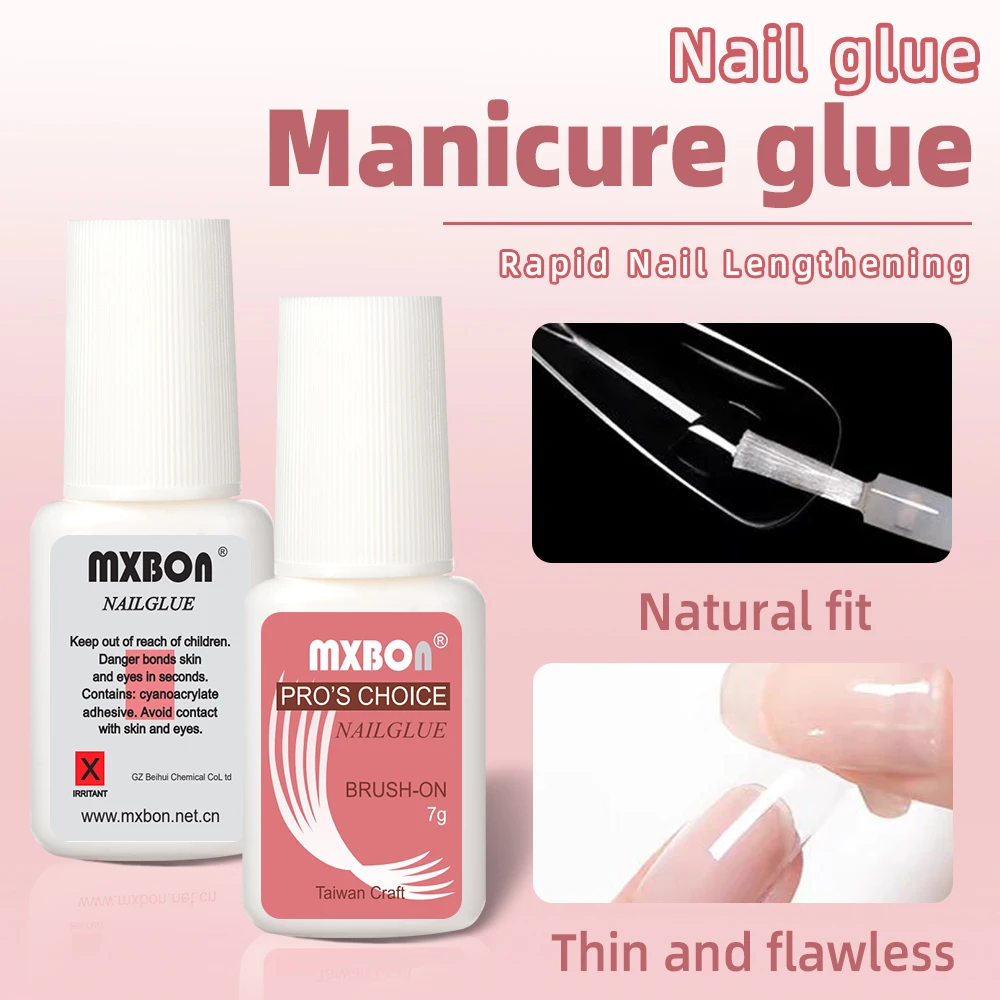 1Set Nail Glue for False Nail Tips 3/7/10g Fast-Dry Strong Hold Nail Glue -Quick Dry Adhesive Rhinestone Glue for Manicure Salon