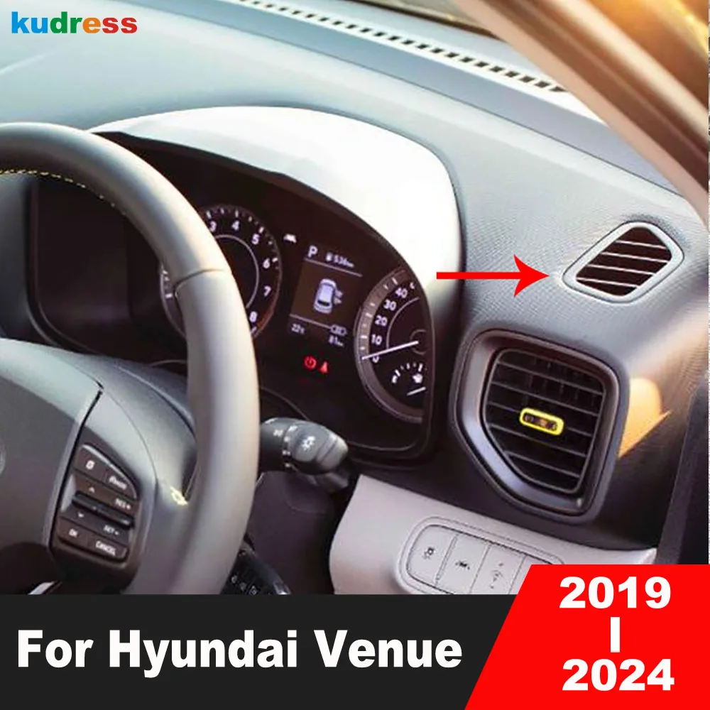 

Автомобильная накладка на вентиляционное отверстие для Hyundai Venue 2019 2020 2021 2022 2023 2024, аксессуары для интерьера из углеродного волокна