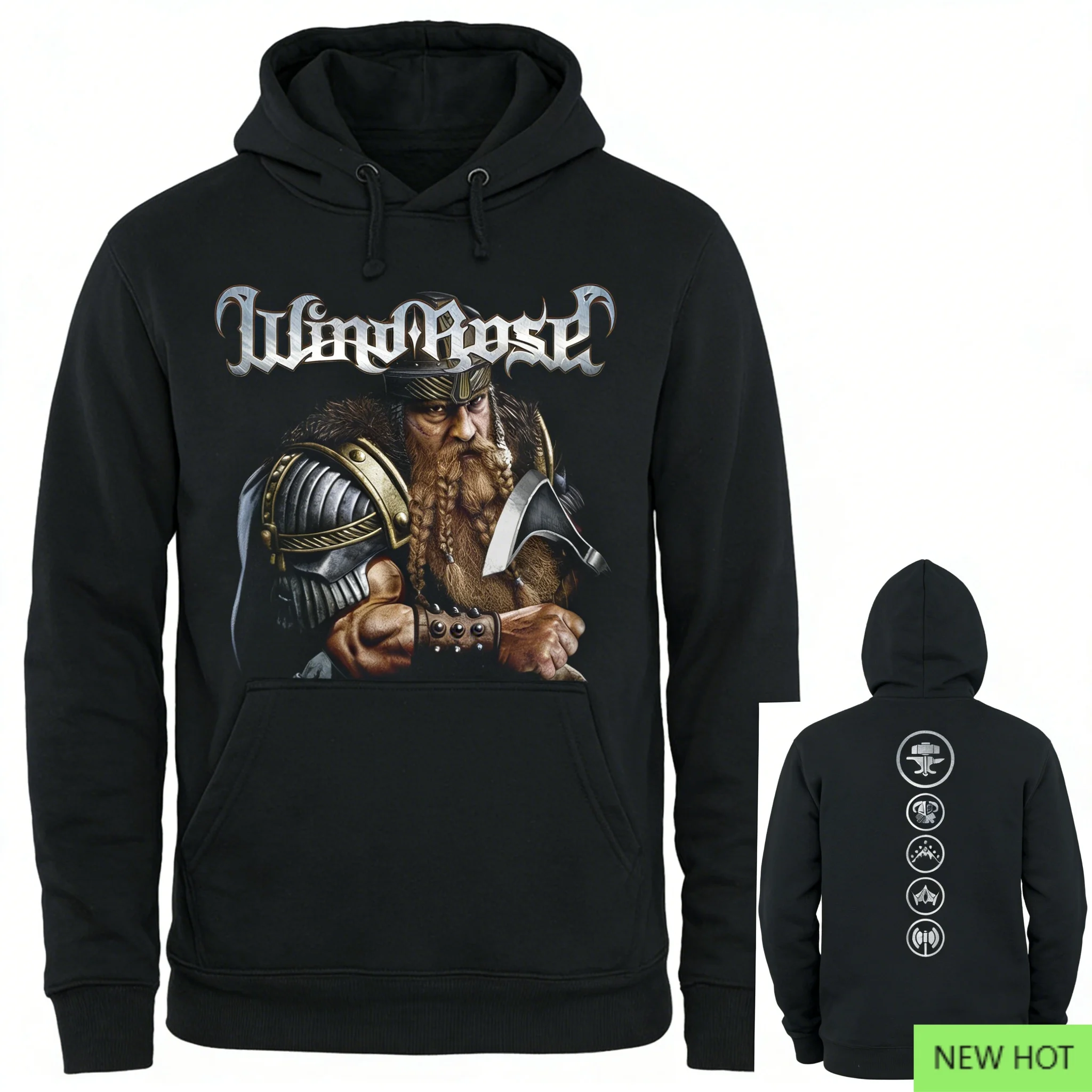 

Толстовка с капюшоном Wind Rose Dwarf, толстовка Epic Power Metal, идеально подходит для фанатов, которые любят итальянский Epic Power Metal и Fantasy Vibe