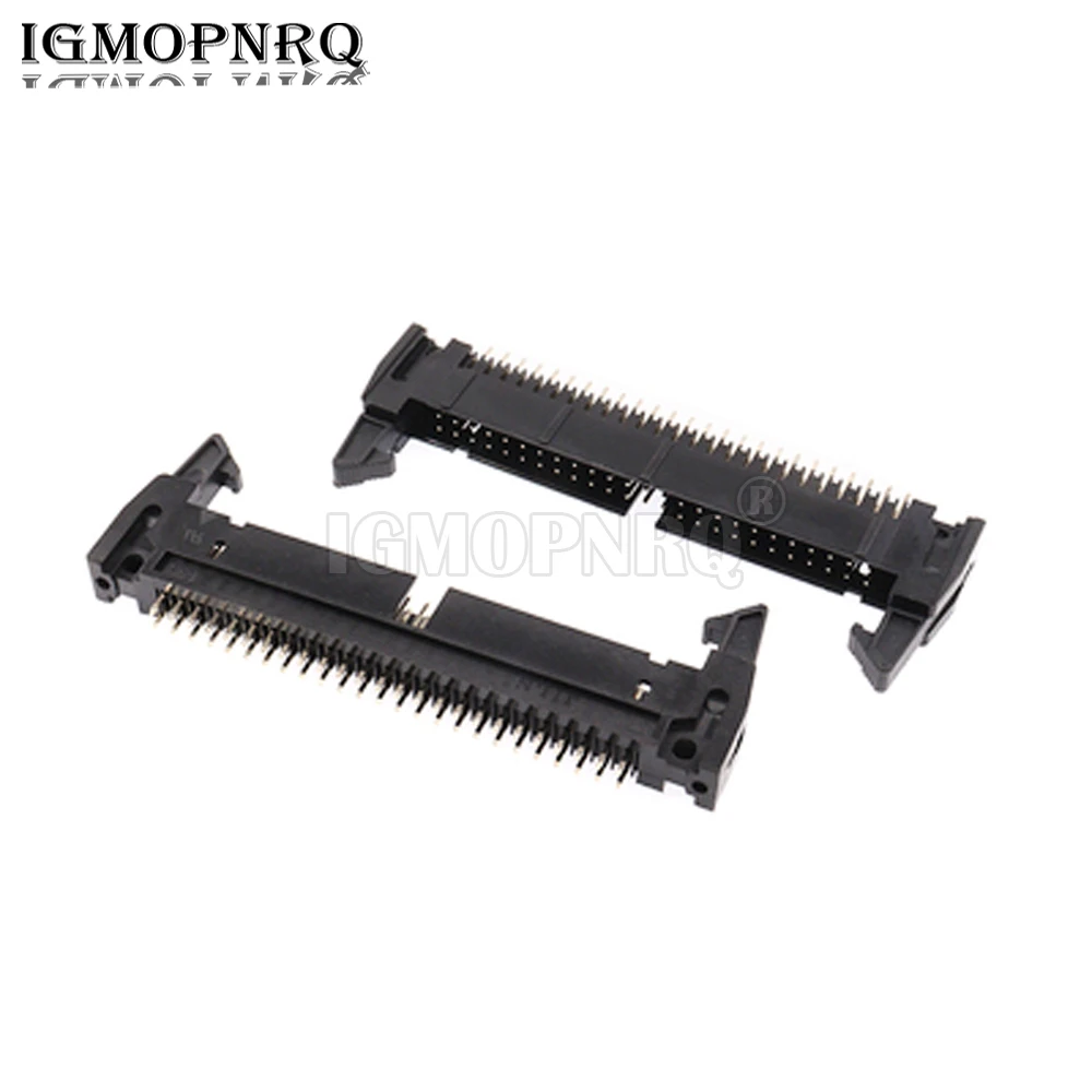 5 قطعة DC2 10/14/16/20/26/30/34/40/50 دبوس 2.54 مللي متر الملعب الزاوية اليمنى هوك القرن موصل مقبس لكابل الشريط المسطح IDC المقبس #2