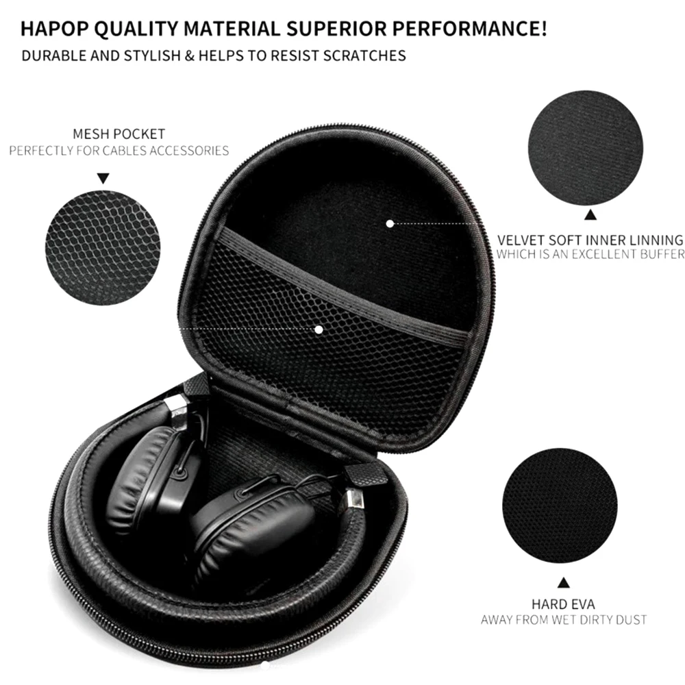 Hard EVA Protective Carrying Case Storage Bag For Marshall Major 4 3 2 IV III II MID Monitor ANC Bluetooth Wireless Headphones