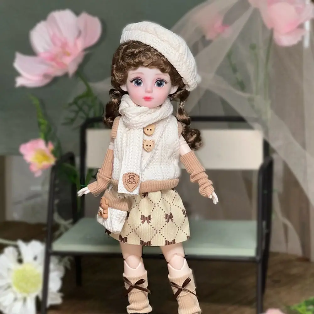 1 Set 1/6 SD 30cm Bjd Puppe mit Kleidung, Langen Haaren, Attraktiven Augen, Prinzessinnenkleid, BJD Puppen Anime mit Perücke und Make-up