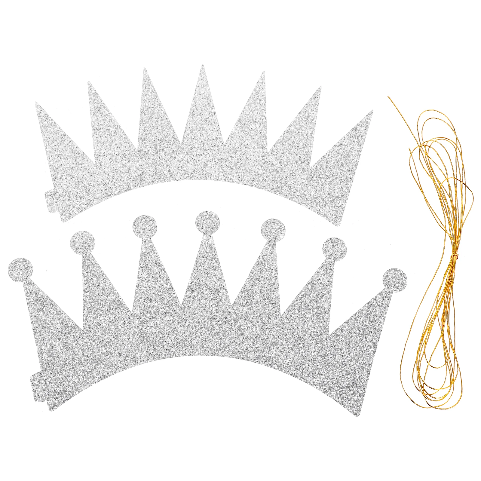 

6Pcs Glitter Birthday Crown Hats Glittery Prince Crowns Party Accessories for Kids Adults Birthday Celebration