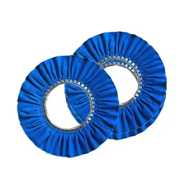 Blauw Luchtkanaal Polijsten Doek Wiel, Ijzeren Kern Doek Wiel, 16 Lagen/Ruw Polijsten, Metaal Polijsten, 1Pcs