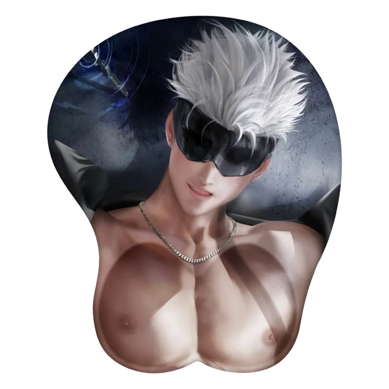 Gojou Satoru 3D Mouse Pad Anime Mousepad Wrist Rest Silicone Sexy Creative Gaming Mat Gift