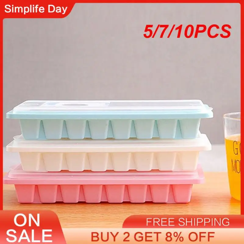 5/7/10PCS Mould Durable 16-grid Ice Tray Kitchen Tool Maker Tray Drinks Silicone Mold