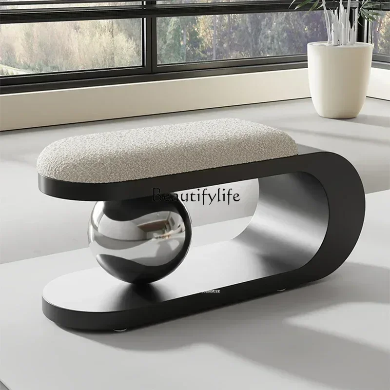 

Nordic Furniture Shoe Changing Stools Living Room Bench Bedroom Bedside Bed End Stools Designer Light Luxury Sofa Ottoman