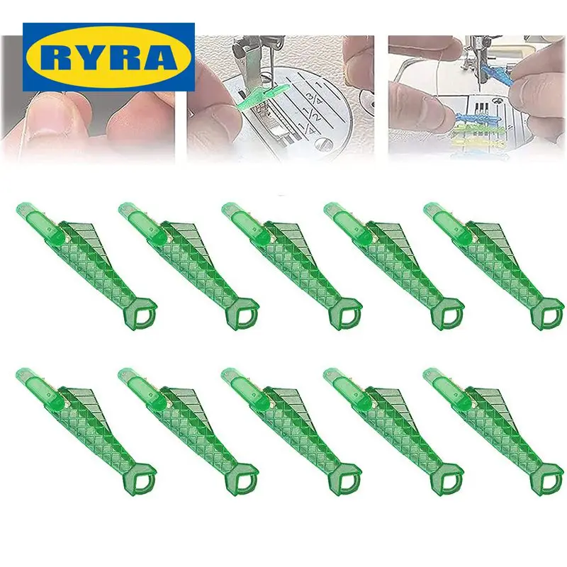 3/5/10PCS Fish Type Auto Needle Threader Wire Loop DIY Simple Threader For Sewing Embroidery Machine Simple Needle Fast Threader