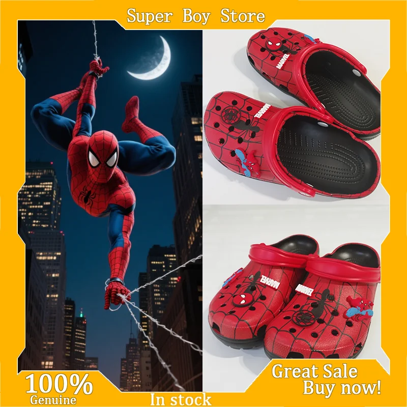 

Лидер продаж, обувь «Человек-паук», тапочки для взрослых и детей, Нескользящие пляжные сандалии «Человек-паук» с защитой от запаха, подарок на день рождения