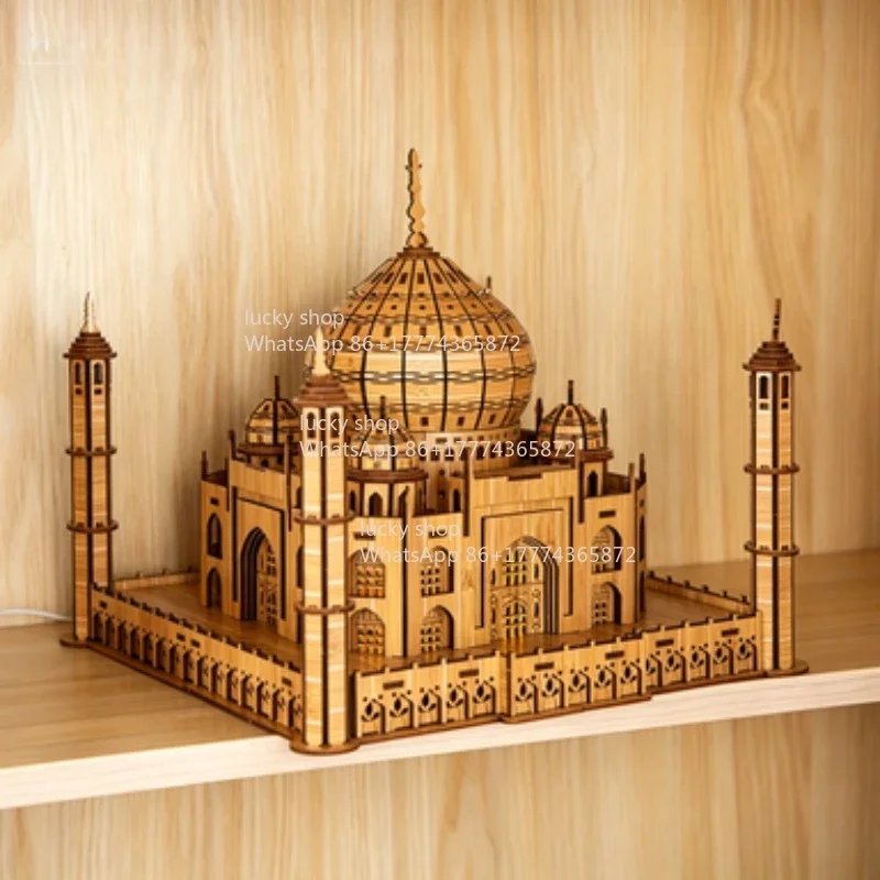 【Lucky Building 】New Taj Mahal Wooden Building 3D Three-dimensional  Interesting Stall Scenic Spot