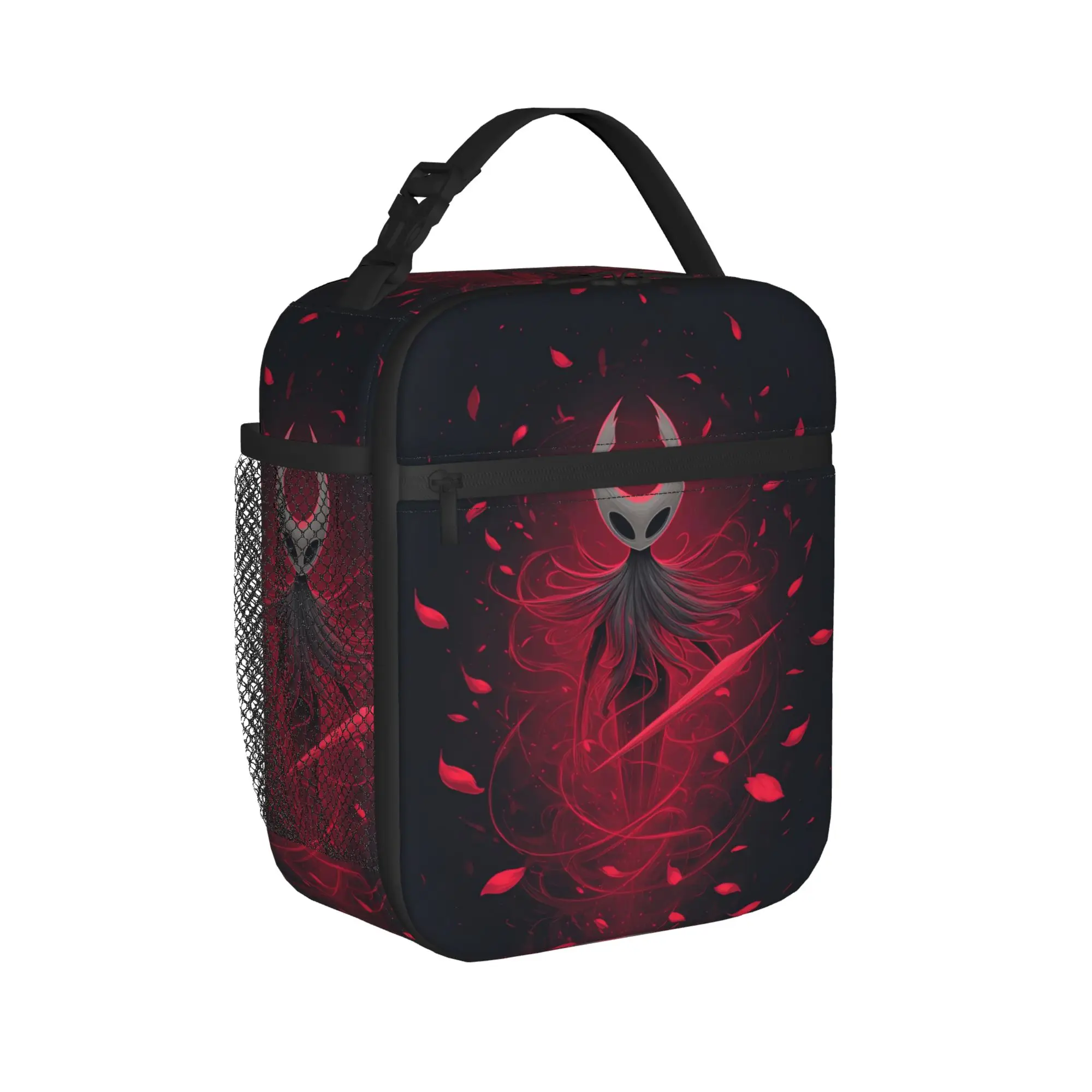 Hollow Knight Video Game Lunch Bag  Retro Lunch Box School Portable Thermal Tote Handbags For Unisex Oxford Print Cooler Bag