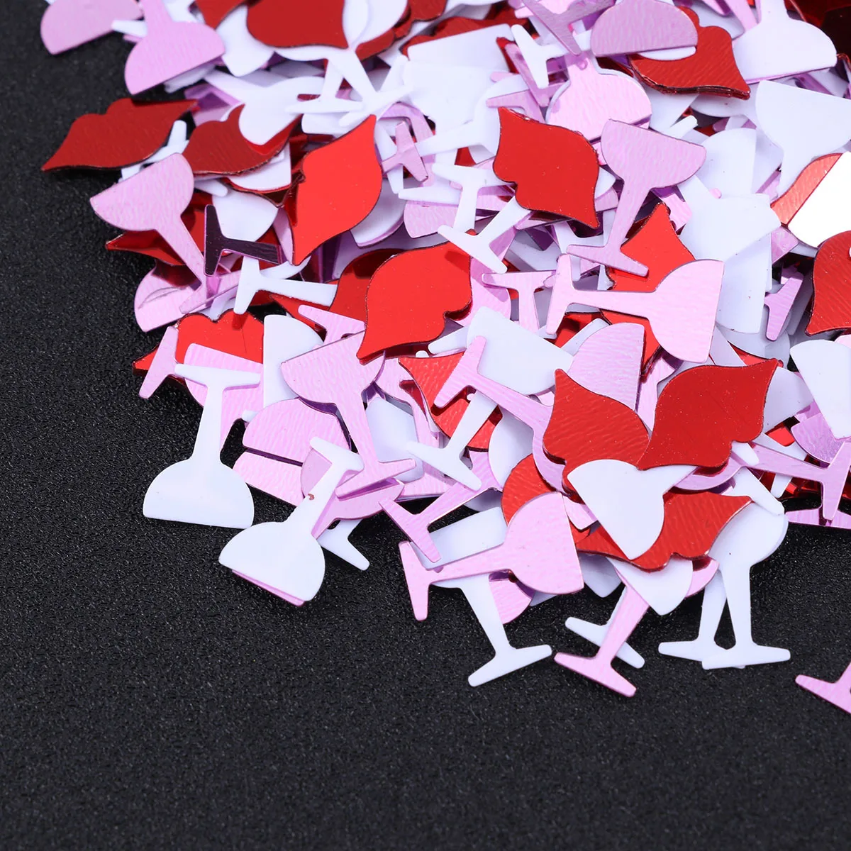 

30G Paper Shred Sparkles Lips and Glass Design Confetti Single Party Wedding Shower Decoration Funny Festive Craft Scatter DIY