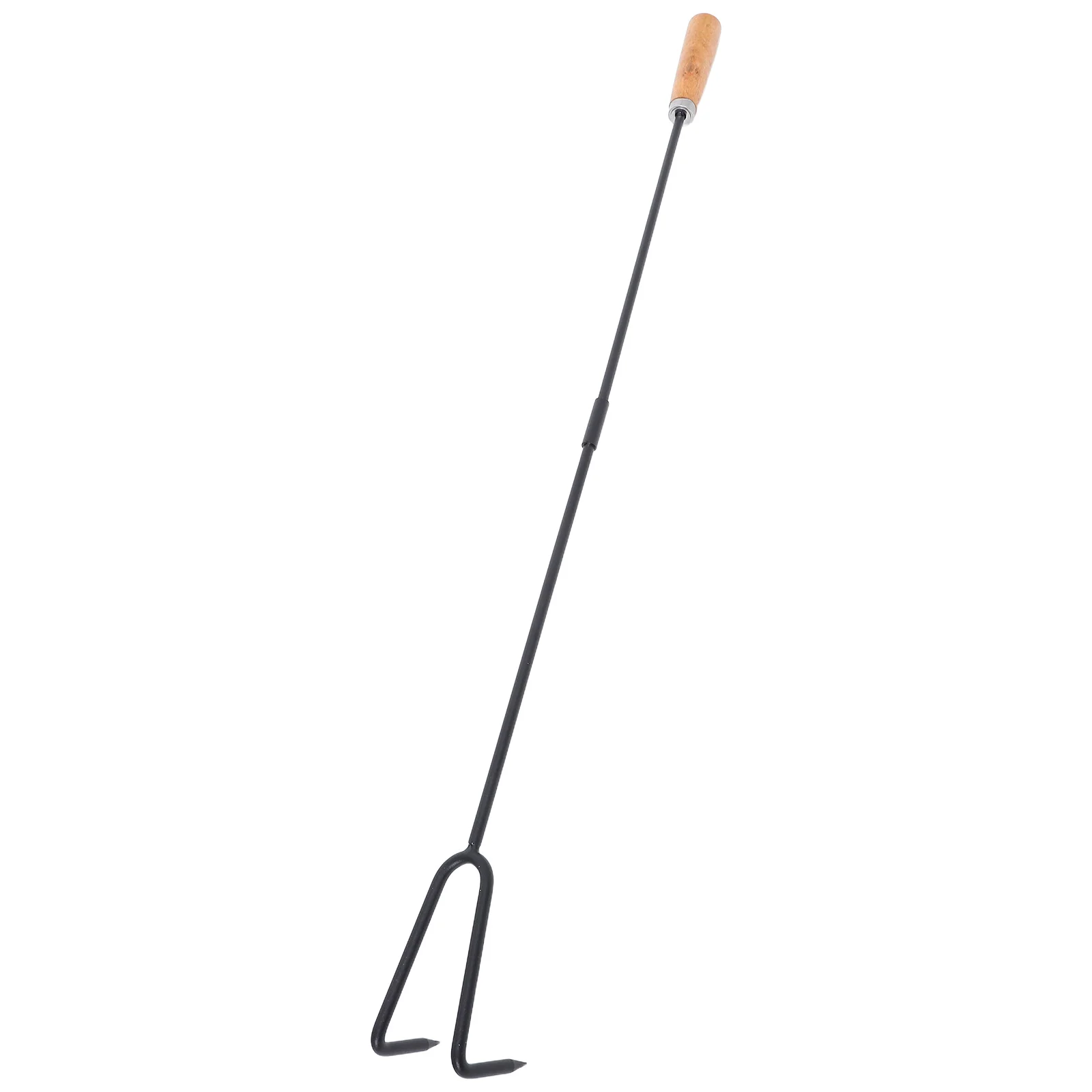 

1pcs Fire Pit Poker Heavy Duty Iron Wooden Handle For Indoor Outdoor Fireplace Wood Stove Bbq Camping Portable Tool