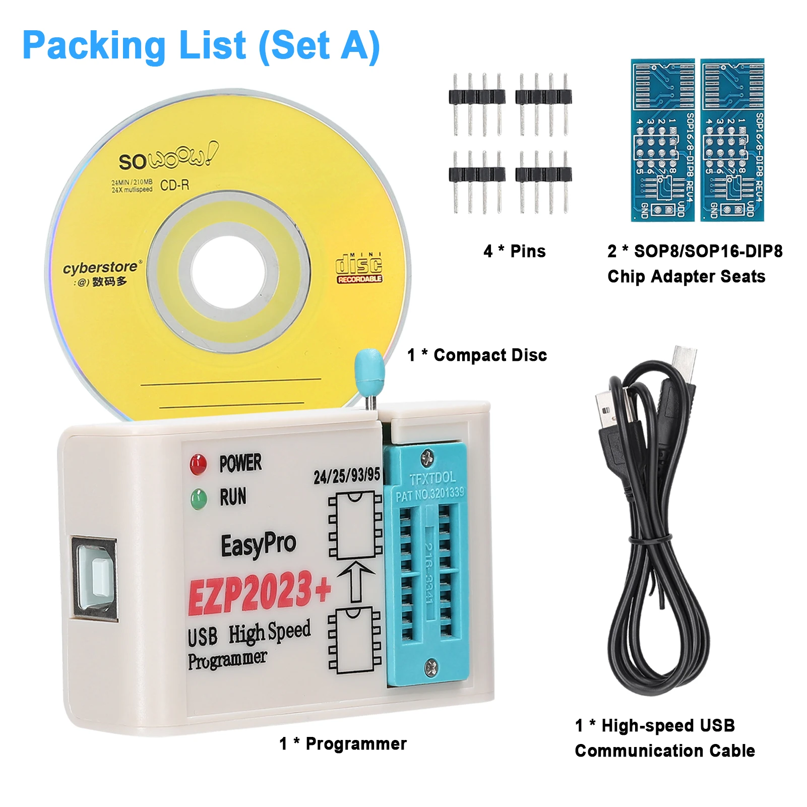 EZP2023+ High Speed Programmer Home Appliance Repairing Product R&D Burning Test Chip with USB2.0 Interface Support PC Software