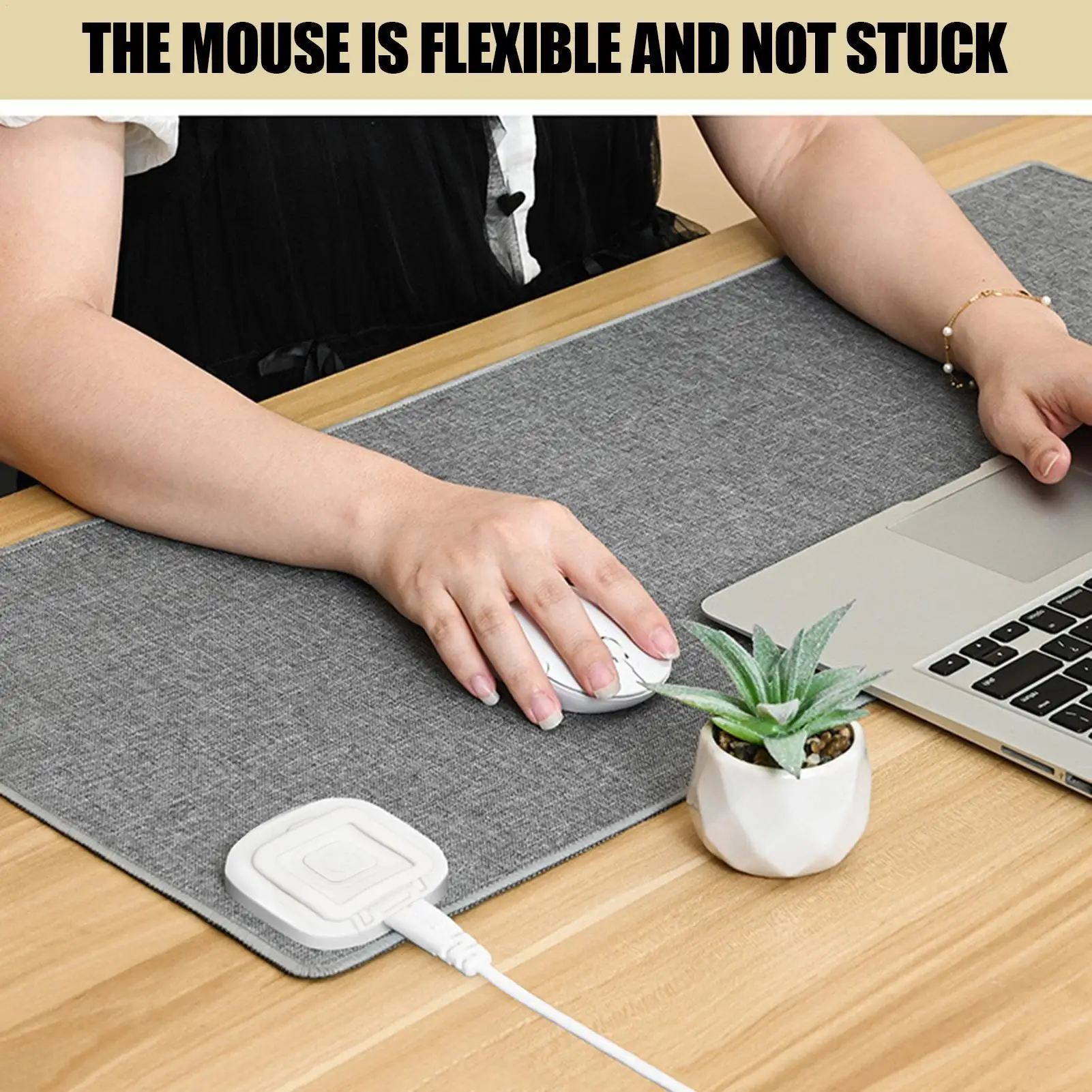 

USB Heated Mouse Pad Winter Hand Warmer Computer Desk Heated Pad Large Electric Heat Mouse Pad Table Mat Wear-resistant