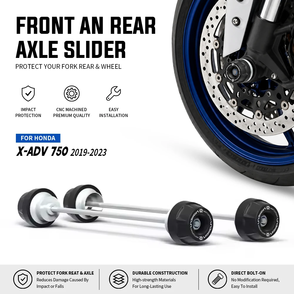 

X-ADV 750 Front Rear Wheels Protect Slider For HONDA XADV750 2019-2023 Motorcycle Front Fork Rocker Arm Crash Slider