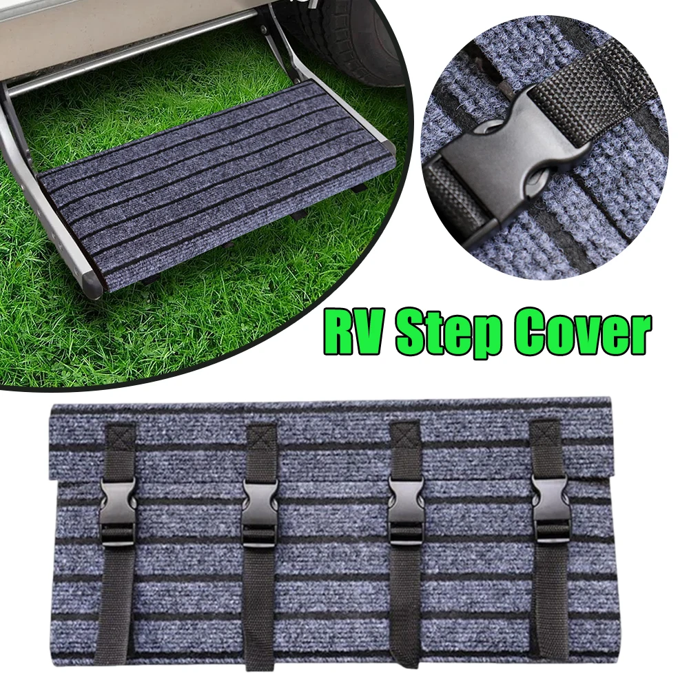 

Коврик для ступенек на колесах, регулируемый нескользящий протектор для лестницы кемпера, простая установка, защита от грязи, аксессуары для фургона с прицепом для кемпинга