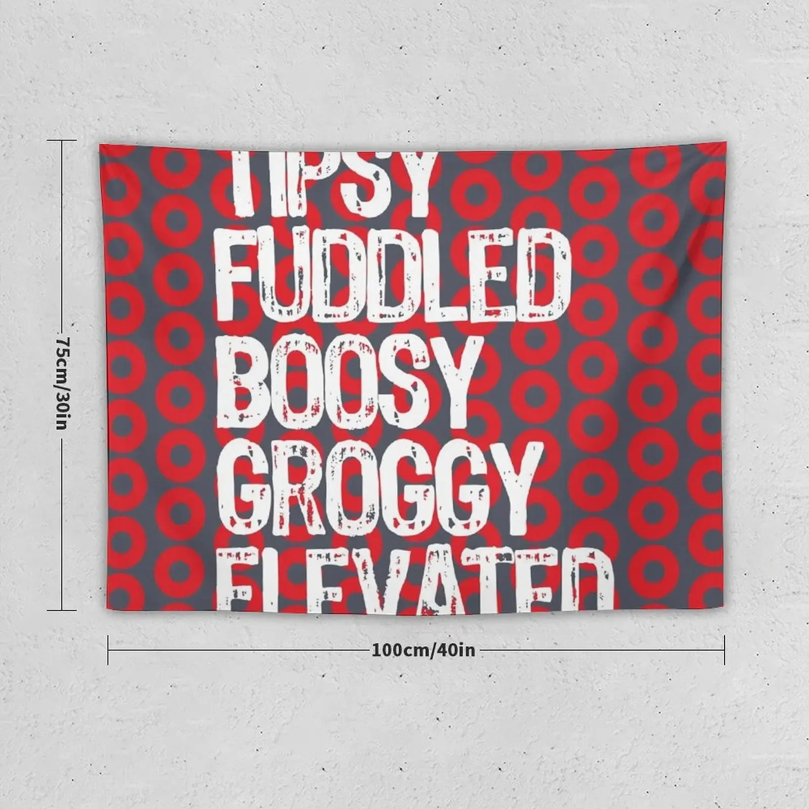 Phish Tipsy Fuddled Boosy Groggy Elevated in White Tapestry Nordic Home Decor Wall Hanging Wall Aesthetic Decoration Tapestry