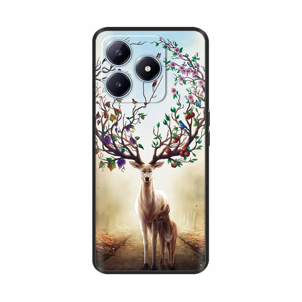 For Realme C61 Case Realme C63 Luxury Black Silicone Bumper Soft TPU Back Cover For Realme C63 C61 Phone Cases C 63 C 61 Fundas