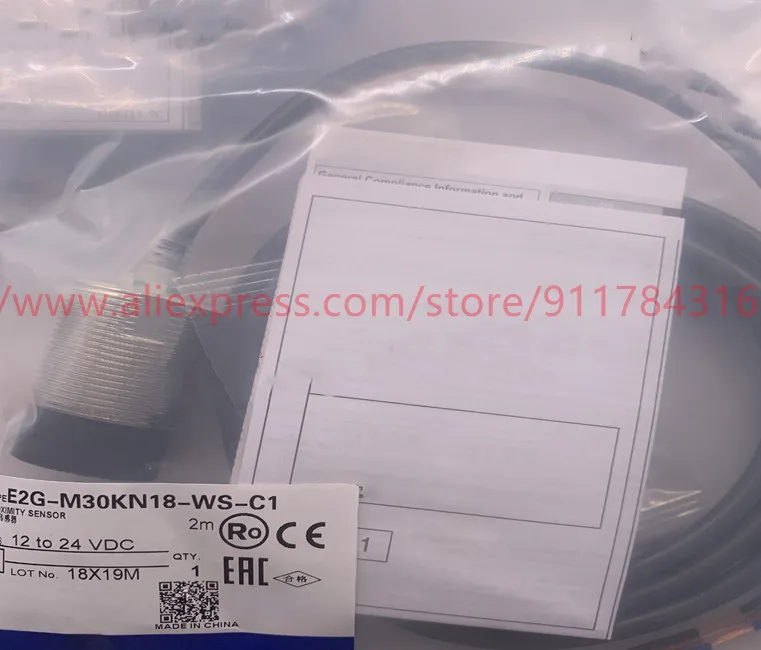 

3pcs New High quality proximity switch E2G-M30KN18-WS-C1 E2G-M18KN10-WS-D1 E2G-M30KN18-WS-B1