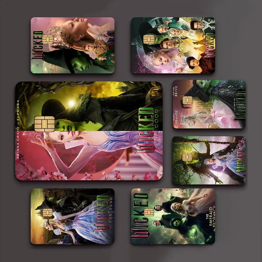 Grande Movie W-Wicked Anime Cartoon Sticker Film Skin for Credit Card Debit Bank Bus Card