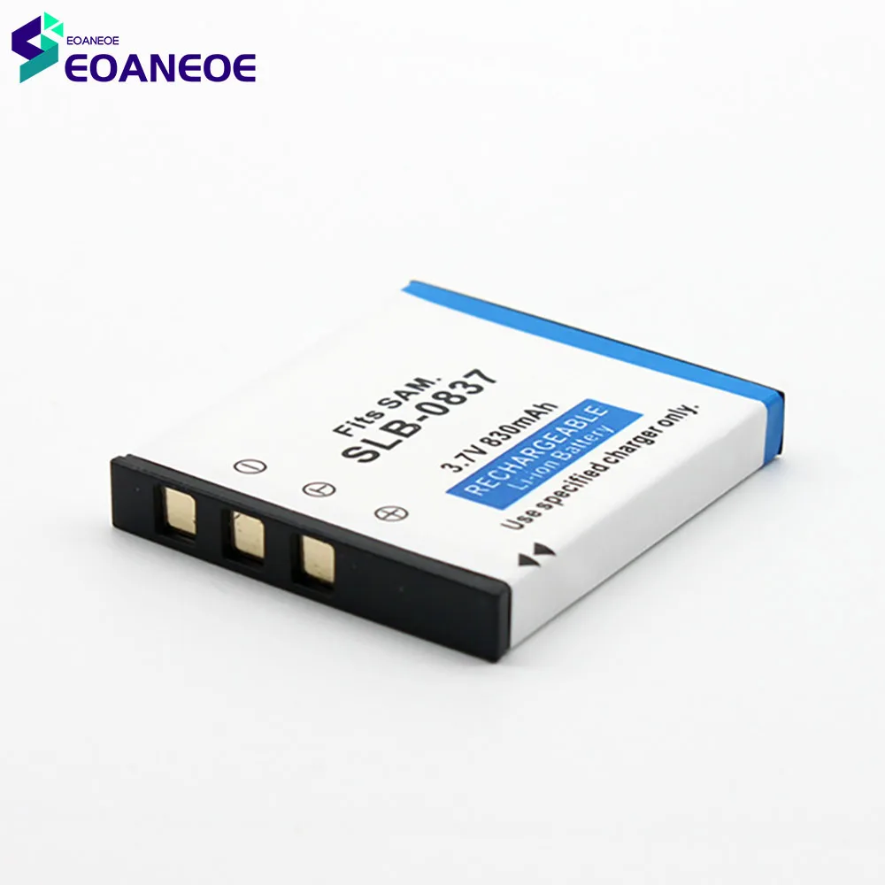 Paquete de batería de litio para Samsung SLB-0837 83T I6 I70 NV3 NV5 NV7 L50 L80 PMP I70 I70S 700 80 3,7 V 830mAh, baterías de iones de litio para cámara