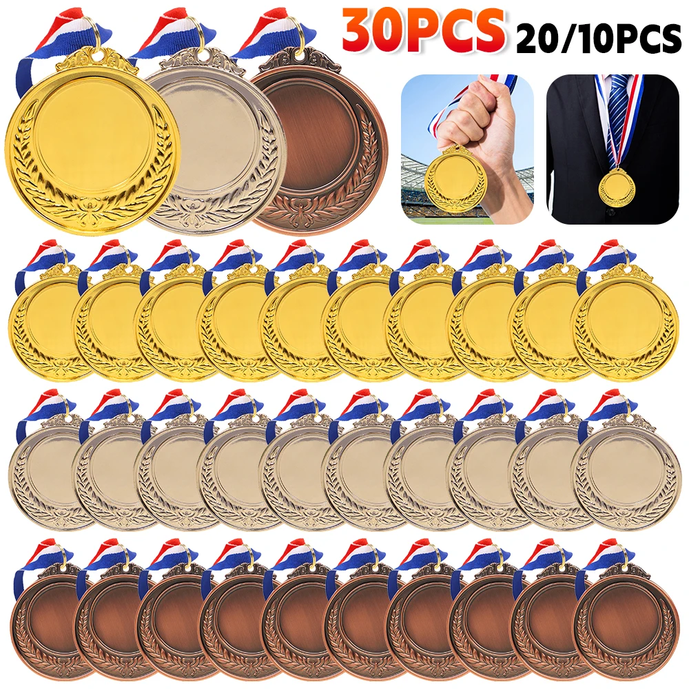 Medalla de Oro/plata/bronce de 5,2 cm, medalla de cinta para el cuello, medallas de juego para niños, medallas de competición deportiva, medallas de ganador, recuerdo