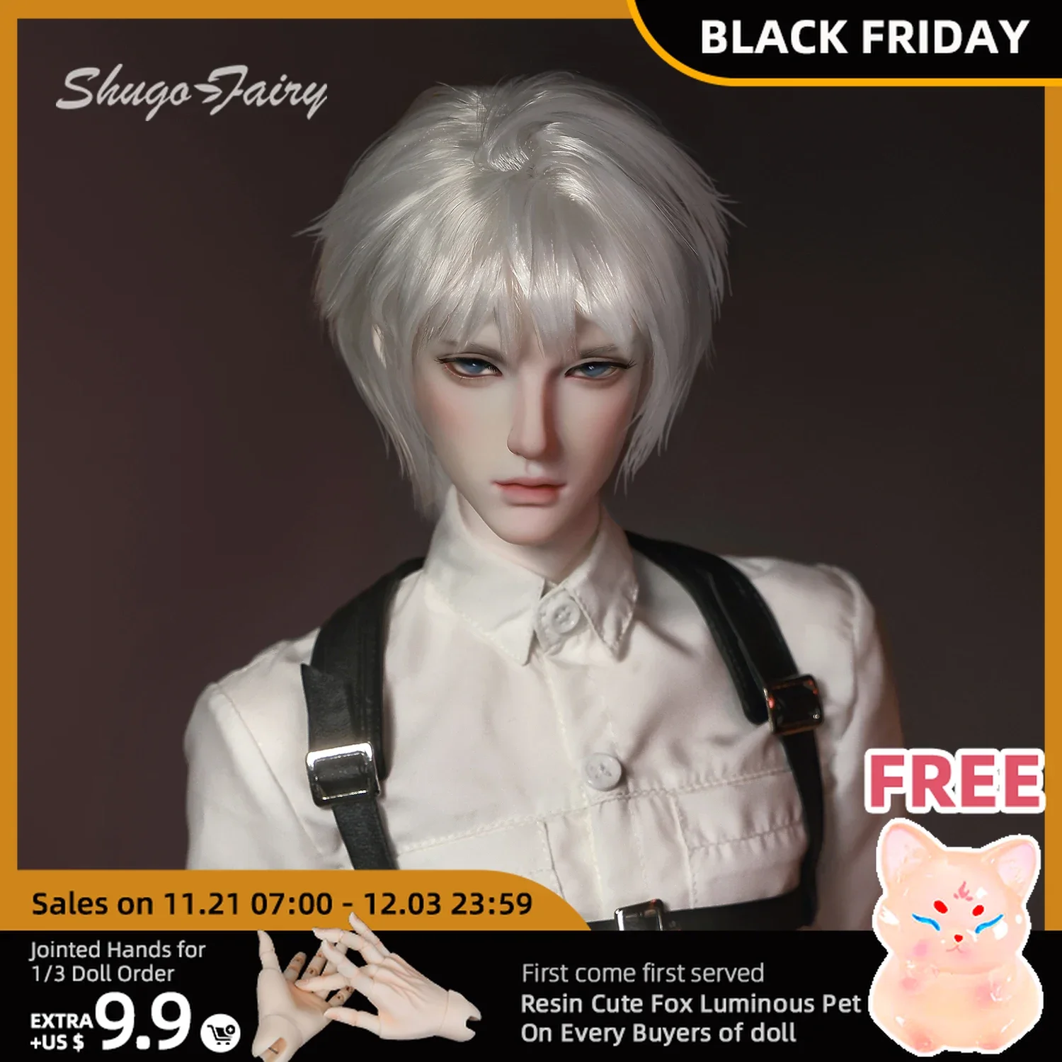 Shugafairy Diongsian Bjd Doll 1/3 Yuns SD Gentry Suit Killer High-bridged Nose Slayer Art Figure Dolls for Male Full Set