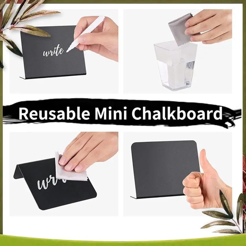 New-20Pcs Table Signs Food Board Buffet Party Labels Message Blackboard Chalk Table Display Price Tabletop Durable Easy Install