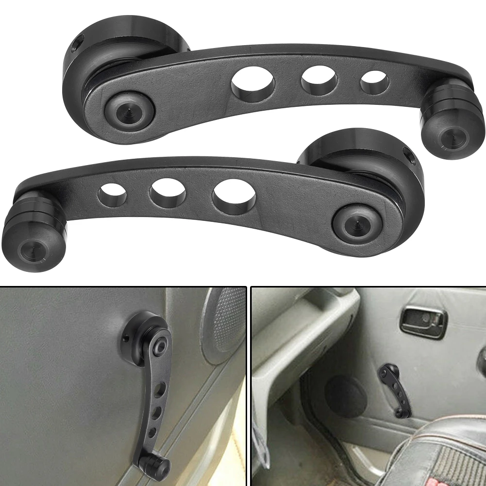 Classic Car Window Crank Handle 2pcs Aluminum Alloy Car Window Winding Handle Riser Winder Crank Car Parts