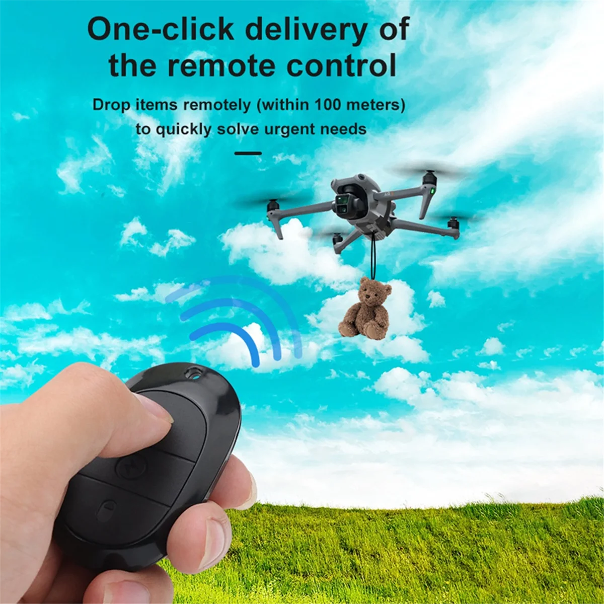 ABJL Drone Airdrop System for FLIP/AIR 3S/Mavic 3 Pro for Fishing Bait Wedding Ring Gift Airdropper