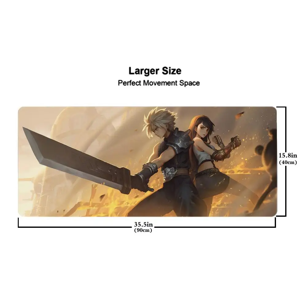 Final Fantasy Mouse Pad 500X1000 mm Large Gaming Mousepad Gamer XL Rubber Otaku Keyboard Pad Laptop Desk Mat