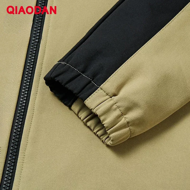 QIAODAN Sport Trench Coat for Men 2023 New Turn-down Collar Warm Windproof High Quality Athletic Comfortable Jacket FFD13231401