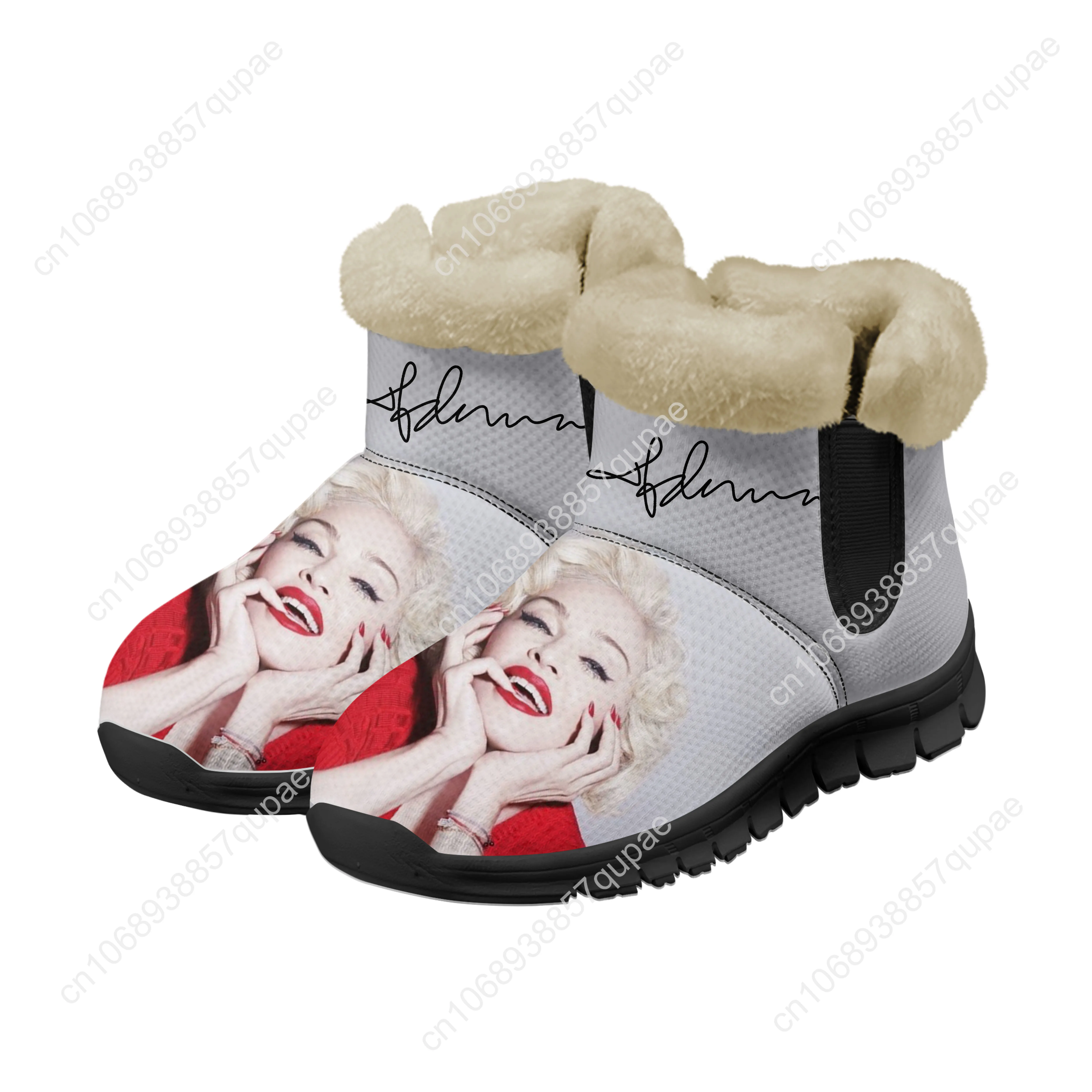 Madonna Pop Rock Singer Disco Snowboots Heren Dames Tienerschoenen Houd Warm Casual Lichtgewicht Paar Sport Aangepaste Sneakers