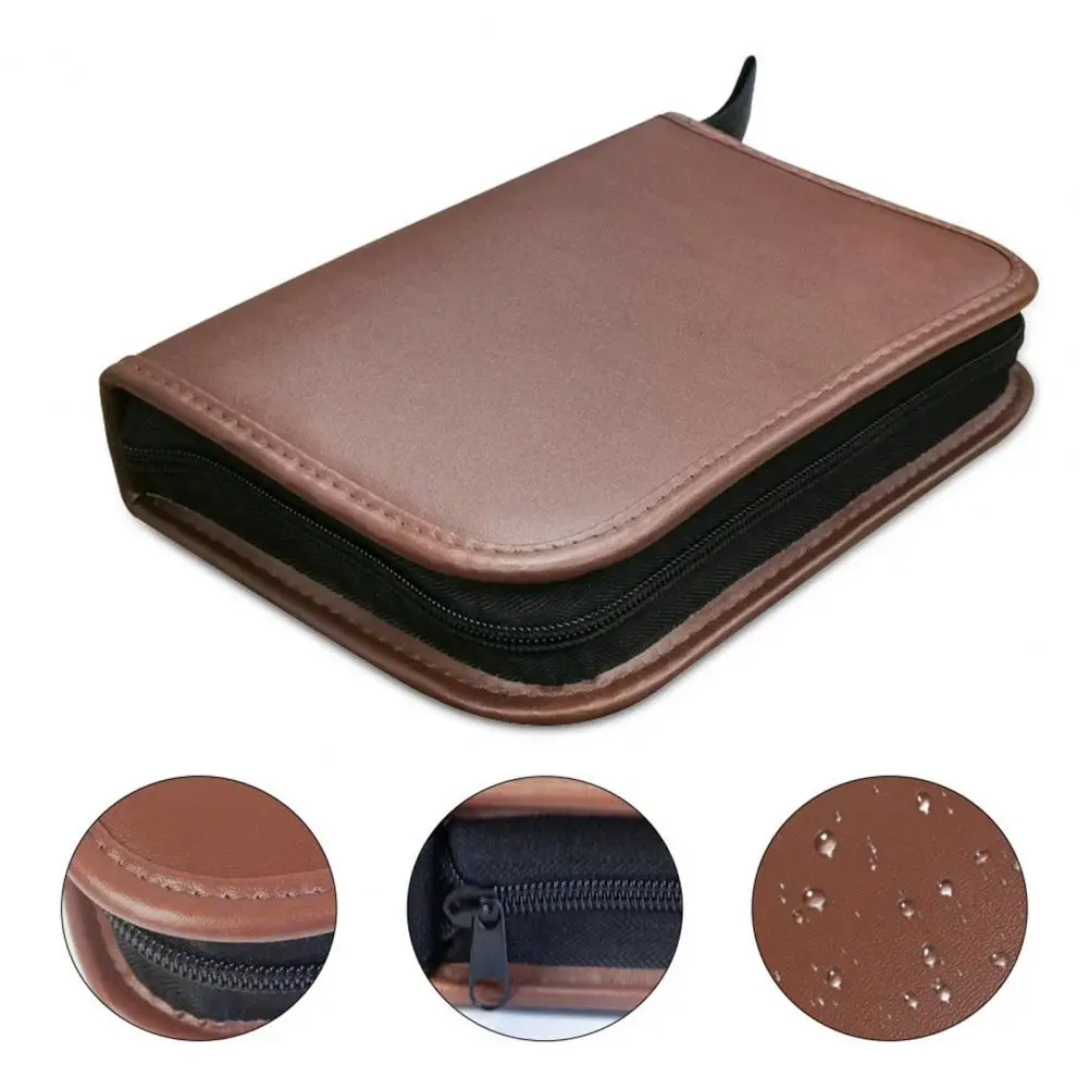 Golf Bag with Compartments Multi-functional Golf Accessories Organizer Bag Faux Leather Golf Tools Case Capacity Ball Tee