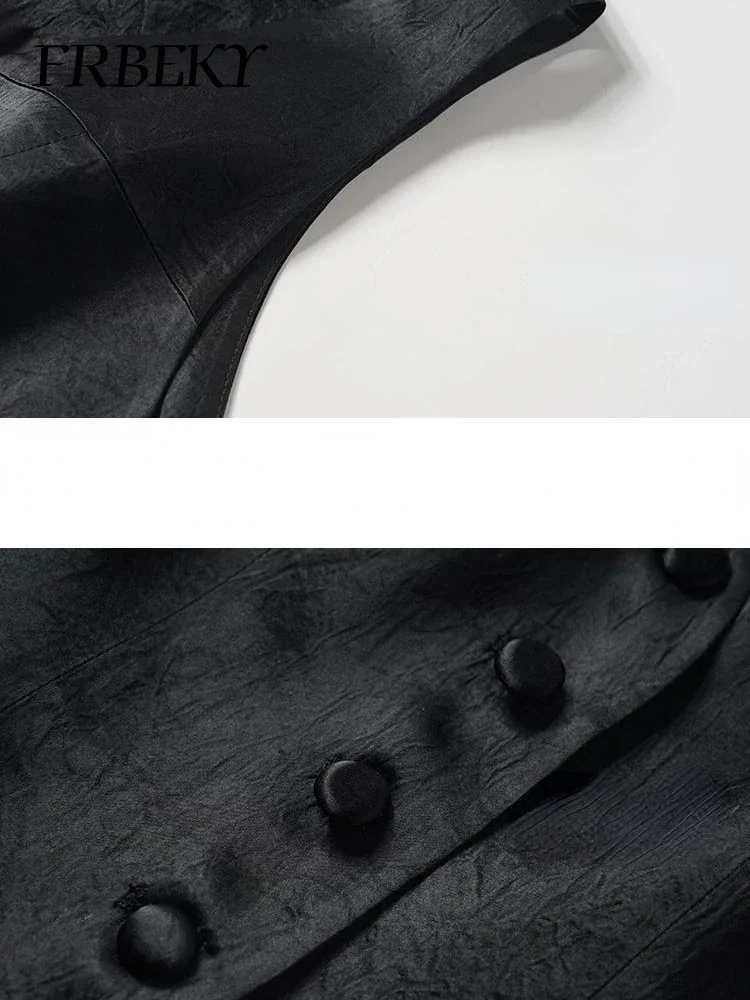 Chalecos elegantes para mujer, ropa interior de Color sólido, traje sin mangas con cuello en V, Tops de hombro, ropa de calle, chaqueta sin mangas para mujer, otoño