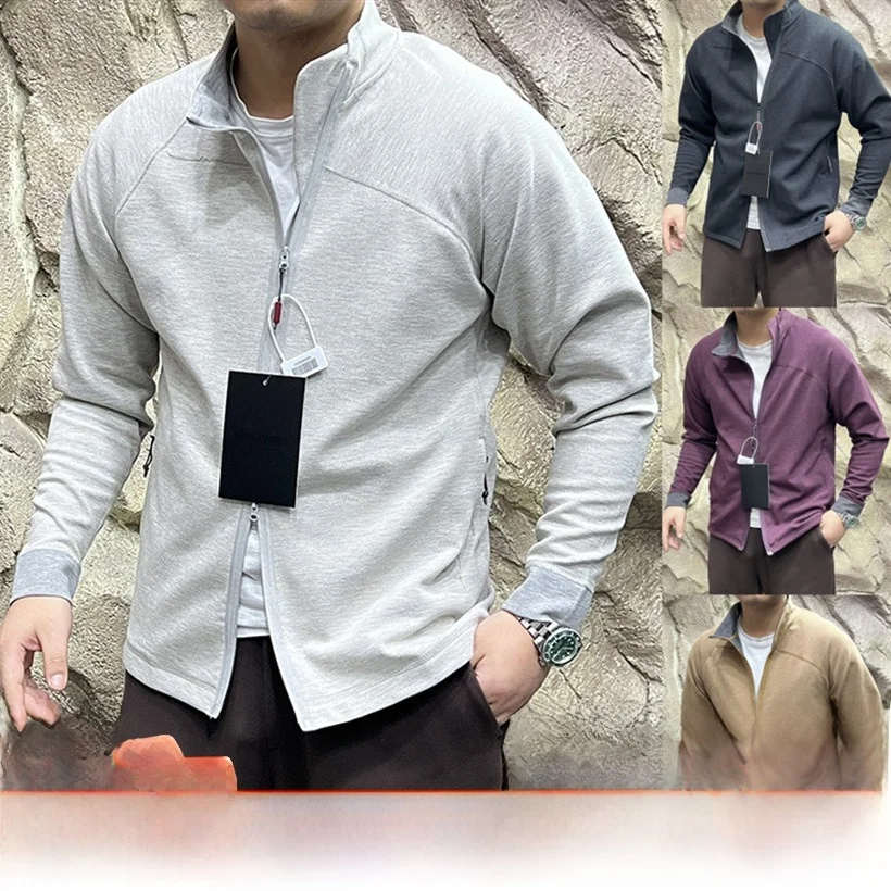 

Новая весенняя мужская одежда Sle Jaet Hold God k God! Наклонный воротник-молния Универсальный длинный свек из полиэфирного волокна