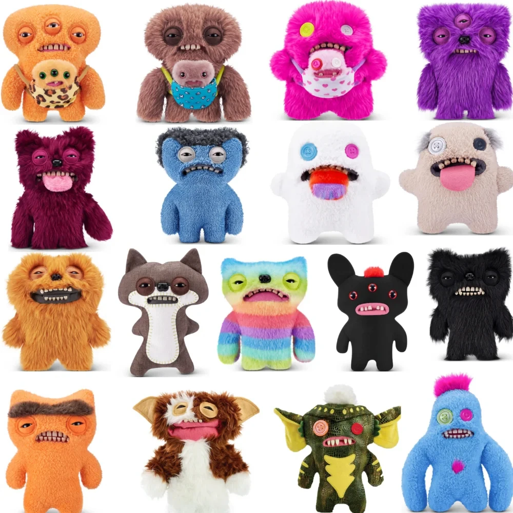 

100% оригинальный плюшевый фуглер Sir Belch Old Tooth Annoyed Alien Screech Mini Rascals Волосатый пердеж лицо Широкоглазый монстр Мягкая игрушка