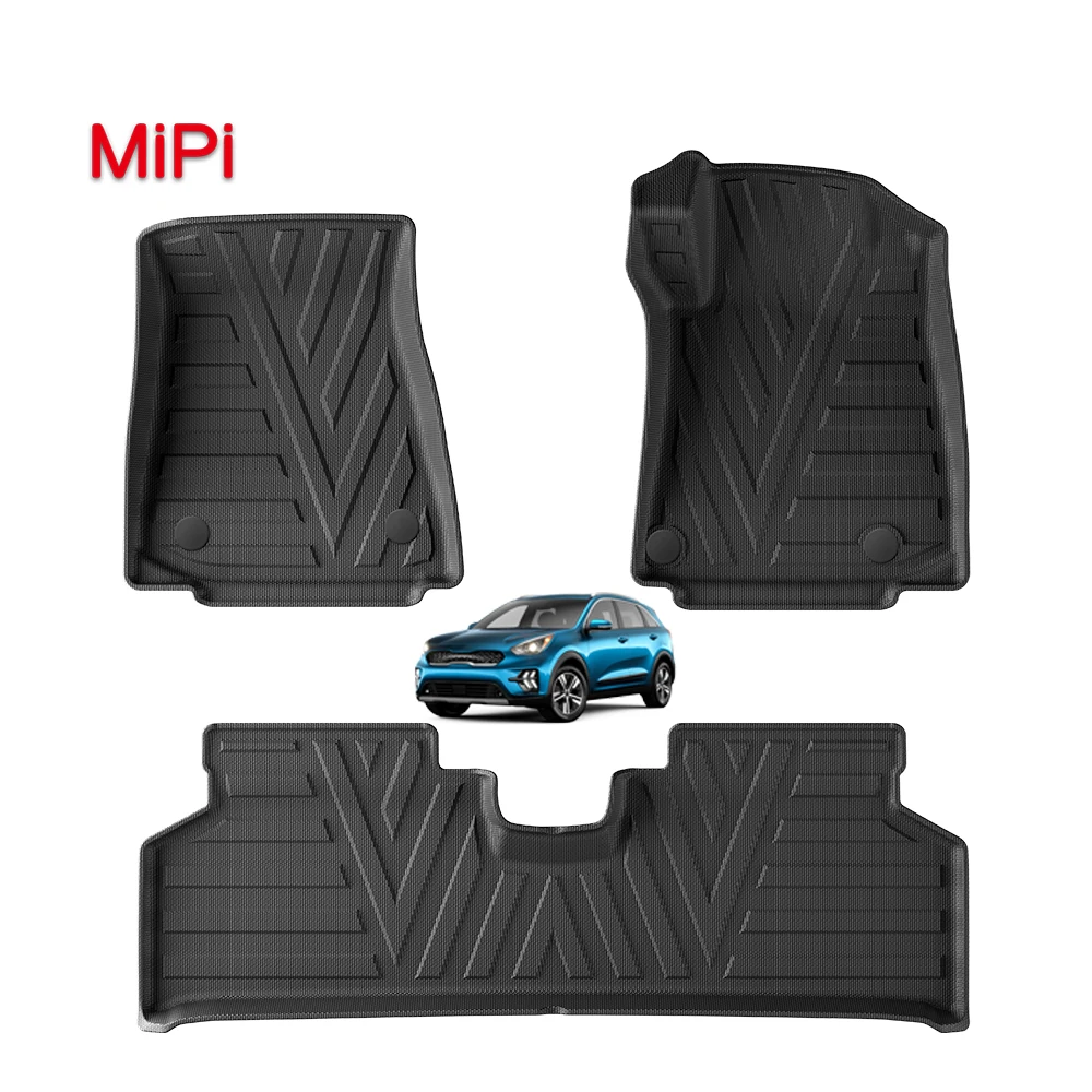 

Custom Factory Wholesale Car Floor Mat for NIRO 2022 RHD All Weather Waterproof Non-slip Car Mats 3D TPE Car Carpet