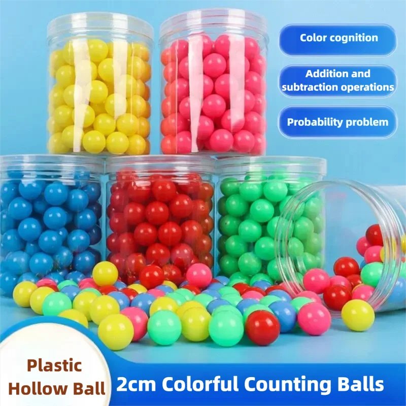 50/100Pcs 20mm plastic hollow ball counting ball probability colored plastic ball five colors